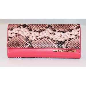 New LA Matta Sunglasses Eyeglasses Pink Snake skin /with mirror Case